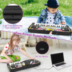Teclado de piano para niños, piano para niños, teclados musicales de 37 teclas, pianos electrónicos con soporte para libro de música, juguetes musicales para niños pequeños, principiantes