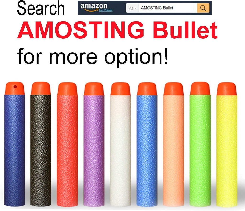 AMOSTING - Dardos de repuesto para dardos Nerf N-Strike Elite (1000 unidades, 100 unidades, color blanco)