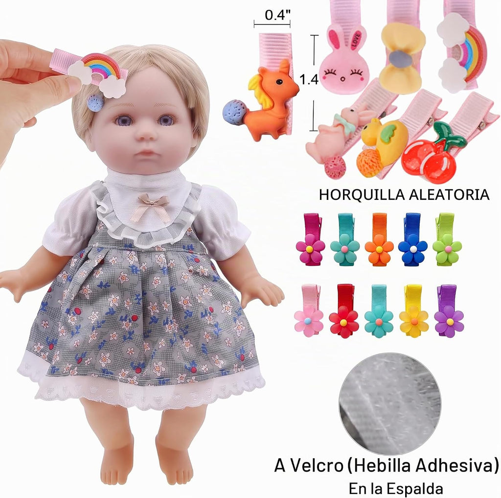 Alive - Ropa y accesorios para muñecas de bebé, 12 juegos de ropa de muñeca para muñecas de 12, 13, 14, 15, 16 pulgadas, ropa de muñeca de bebé, accesorios de trajes de muñeca con horquilla y