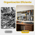 Kit organizador de tablero perforado, paquete de 6 paneles de metal de
