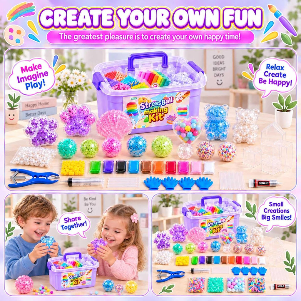 Kit de fabricación de bolas antiestrés crujientes para hacer manualidades