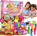 VattaFrast Kit de arte y mosaico de cuentas para niños de 4 a 12 años, juego completo de manualidades con 15 plantillas coloridas, plantillas divertidas, bolígrafos de cuentas, artes creativas