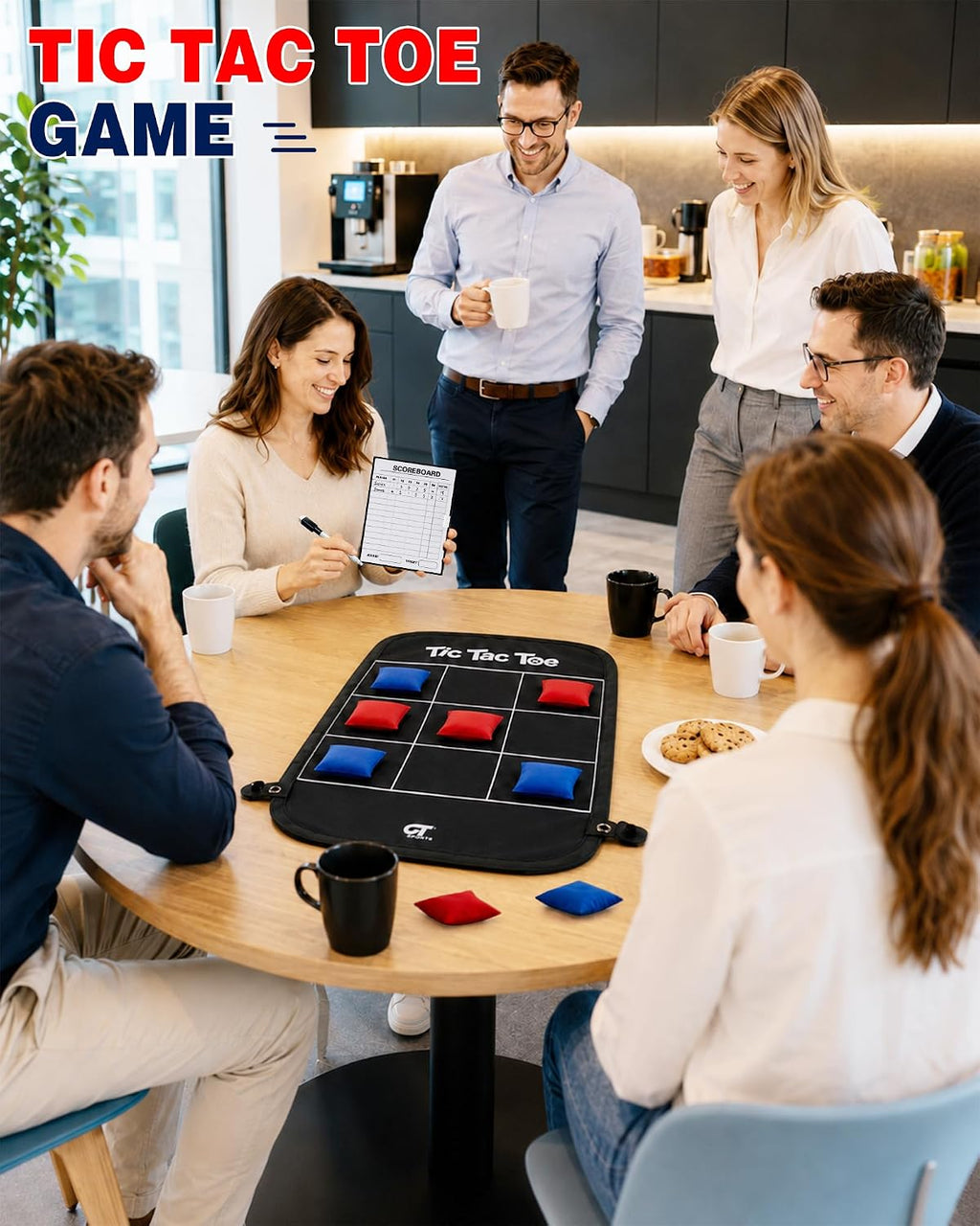 Juego portátil 2 en 1 para lanzar bolsas de frijoles y Tic Tac