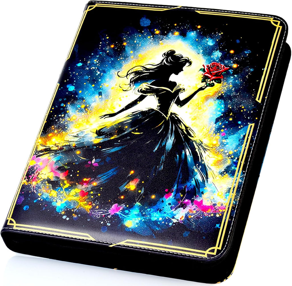 Carpeta comercial compatible con tarjetas Lorcana de 990 bolsillos, tarjetero coleccionable para MTG y otras tarjetas comerciales TCG con 55 fundas (LOR-6)