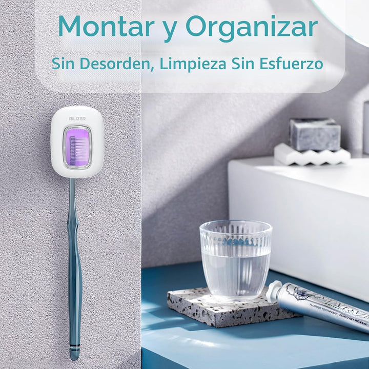RILIZER Cubierta desinfectante para cepillos de dientes UV, tapa de...