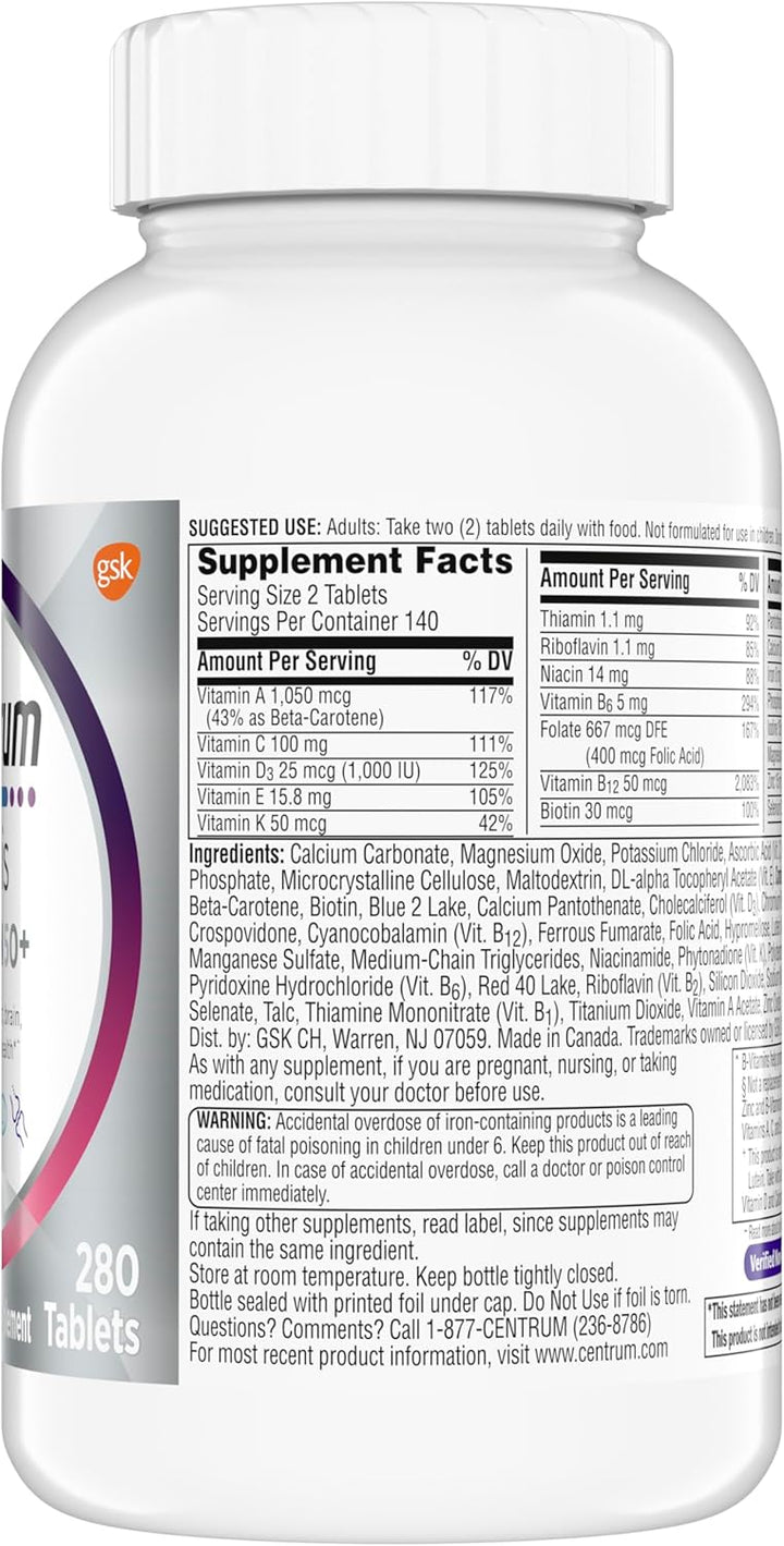 Centrum Minis Silver Multivitamínico para mujer 50 Plus