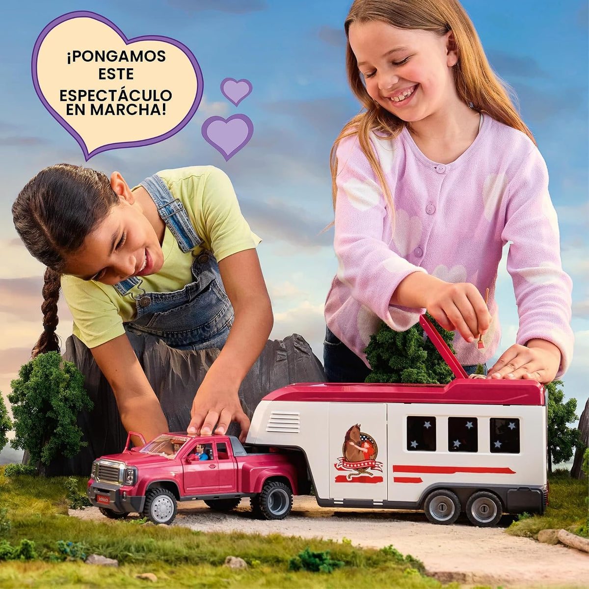 Schleich Horse Club - 119Pc Lakeside Truck y Trailer - Kids 5+ | 42705