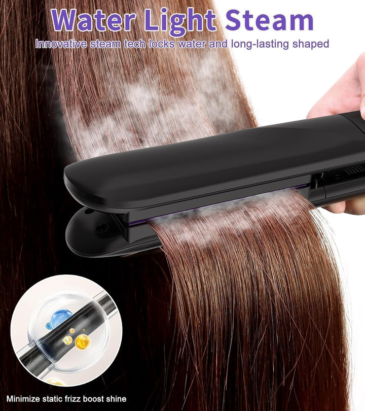 Alisadores de vapor para cabello, planchas alisadoras profesionales...