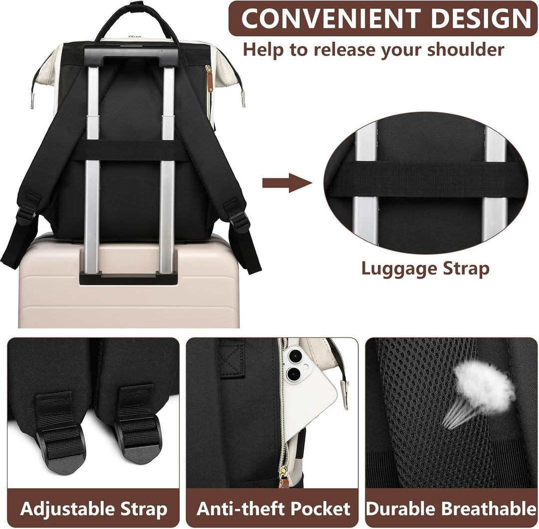 Focdod - Mochila para mujer, compatible con laptop de 15.6 pulgadas...