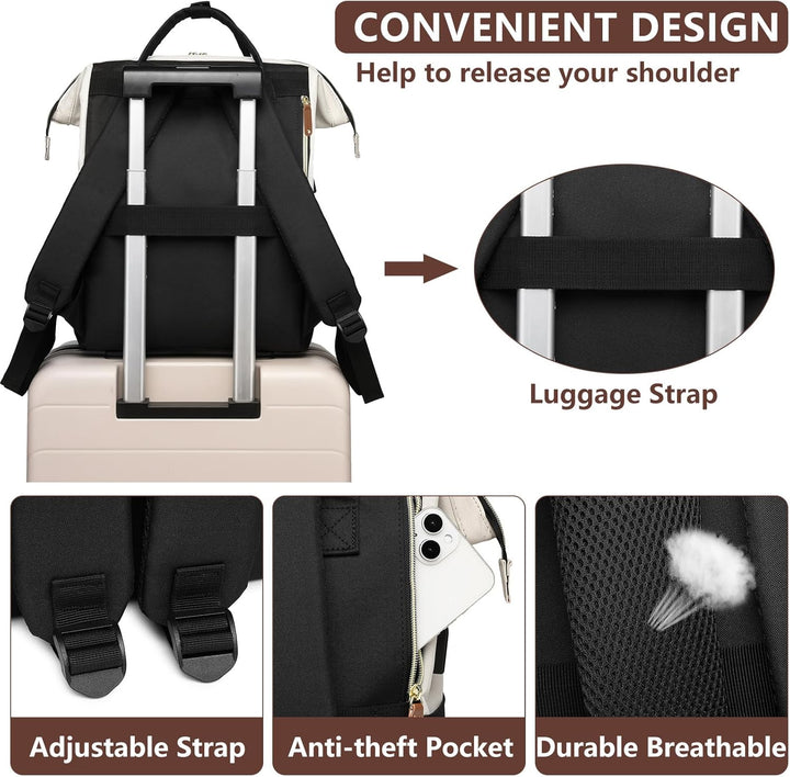 Focdod - Mochila para mujer, compatible con laptop de 15.6 pulgadas...