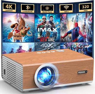 [Enfoque Eléctrico \/ Alto Brillo] Proyector con WiFi y Bluetooth,...
