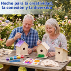 Neliblu - Kit de casa de pájaros para niños, 3 formas únicas y 2 tamaños