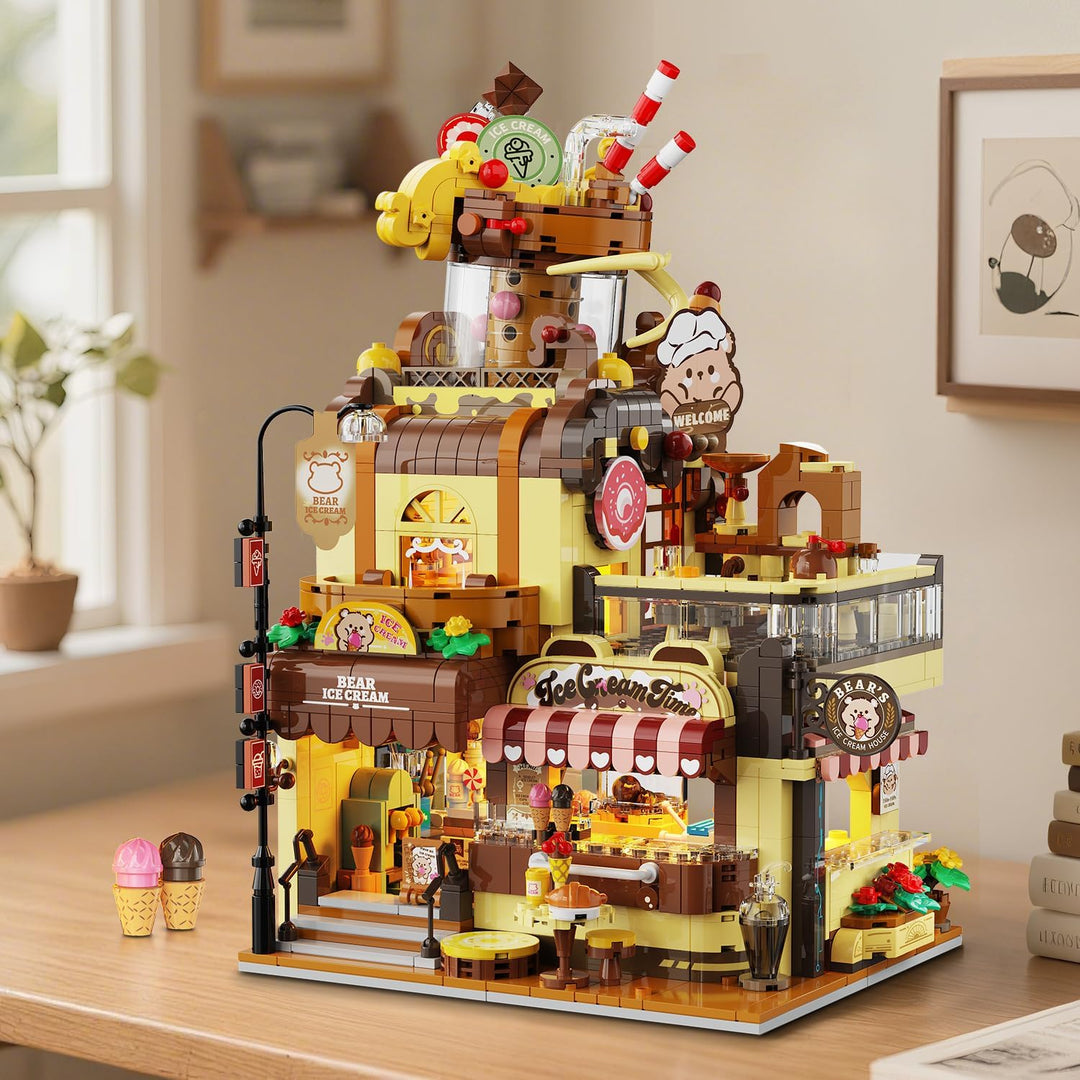 City Ice Cream House - Juego de construcción con luces