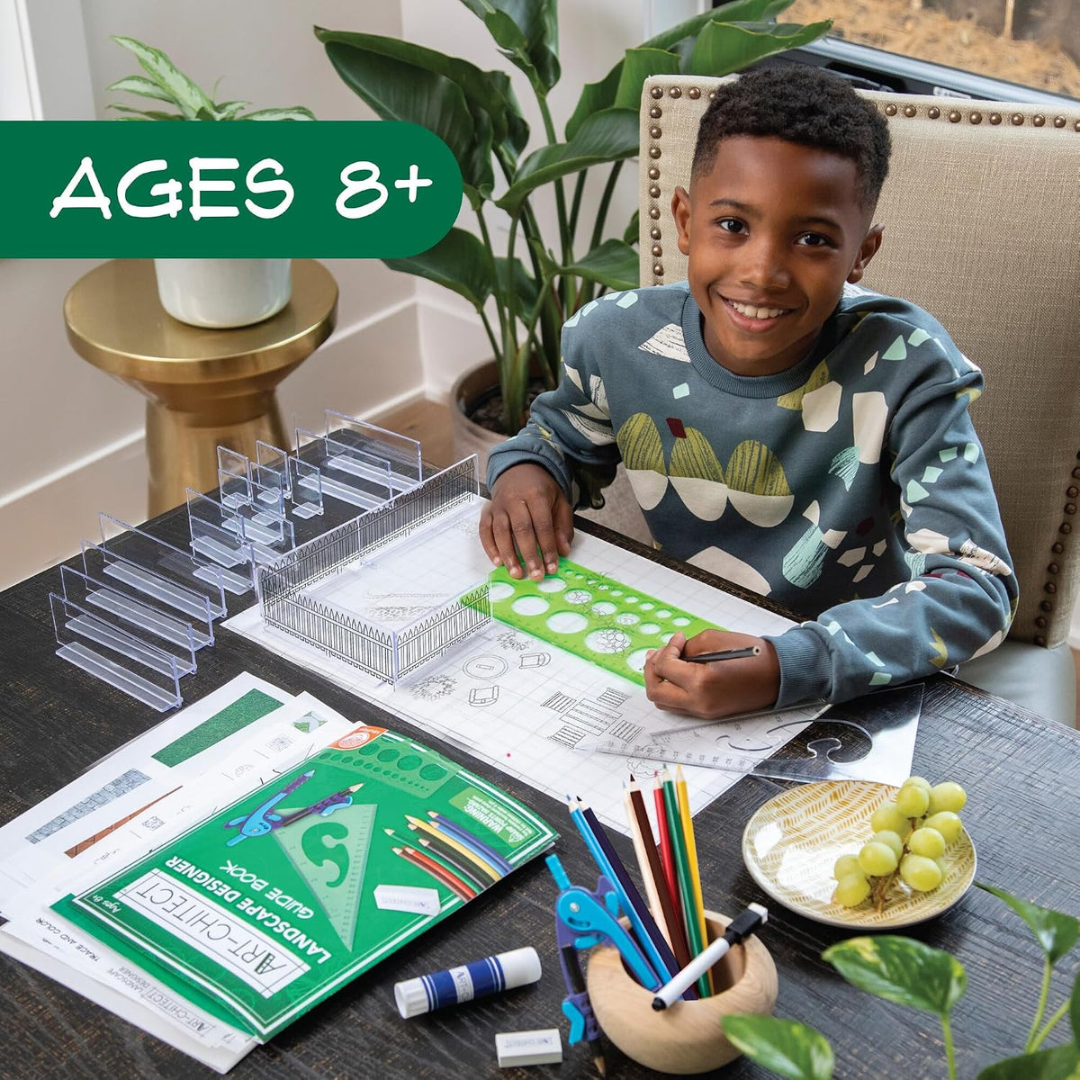 MindWare Art-chitect Paisajista para niños - Kit de diseño de paisaje 3D para niños a partir de 8 años - Aprende los conceptos básicos de la arquitectura mientras diseñas de principio a fin
