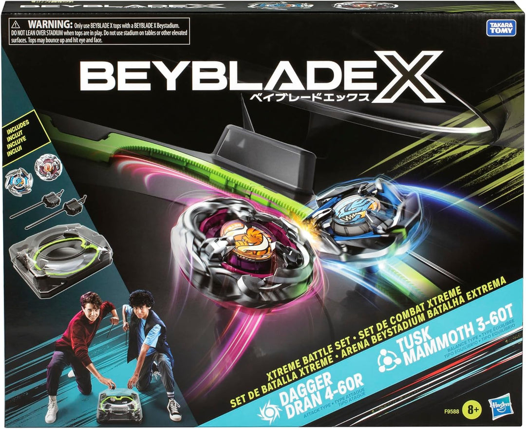 Beyblade X Xtreme Battle Set con Beystadium Arena con riel