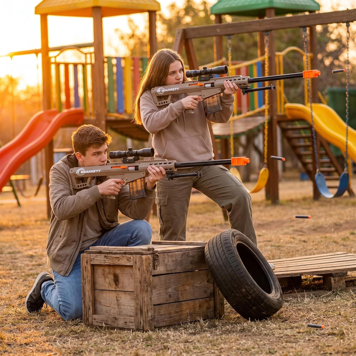 Rifle de francotirador de juguete de bala suave, proyectil de espuma para expulsar pistolas de espuma realistas, dardos falsos para patio trasero, juego de disparos al aire libre para niños