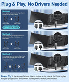Ozirex Extensor de pantalla para laptop de 15.3 pulgadas, monitor p...