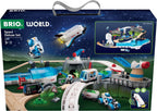 BRIO World Space Deluxe - Juego de ferrocarril de madera con certificación FSC de 56 piezas, transbordador espacial ligero y sonido, funciona con todos los juegos de trenes BRIO - A partir de 3 años