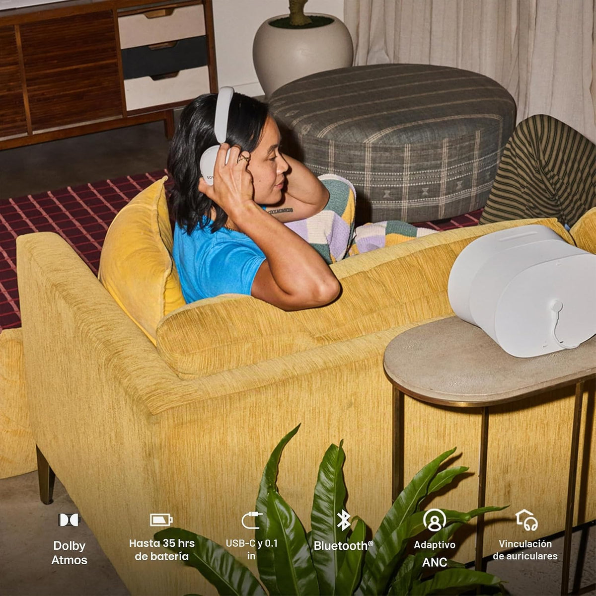 Sonos Ace Ultra - Auriculares con cancelación de ruido, color blanco