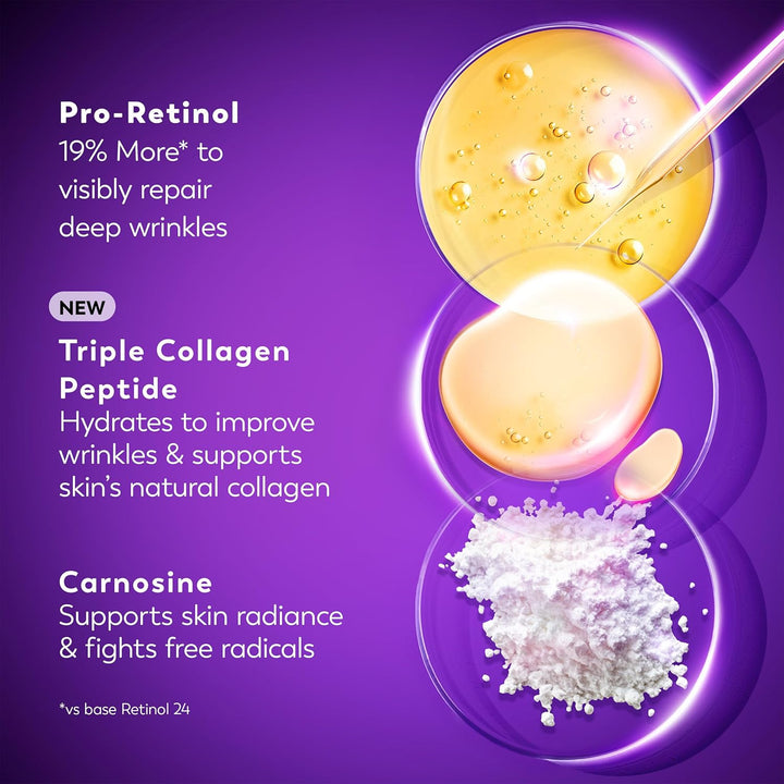 Olay Crema de noche de retinol para mujer, MAX, antienvejecimiento,...