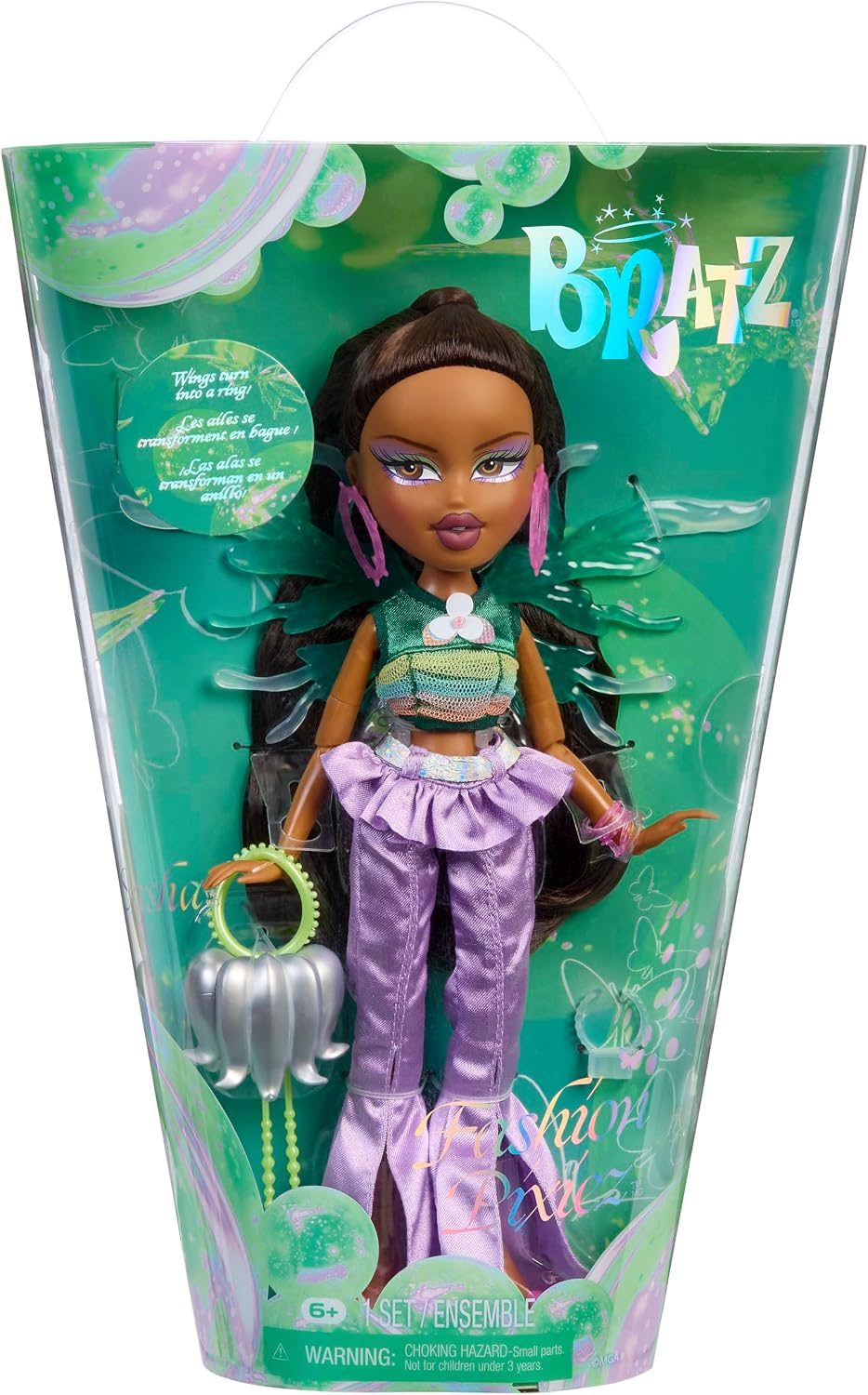 Bratz Moda Pixiez Sasha Muñeca de fantasía coleccionable con moda real y accesorios