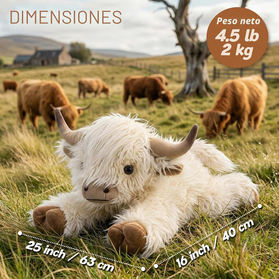 Animales de peluche con peso de vaca de las tierras altas de 25 pul...