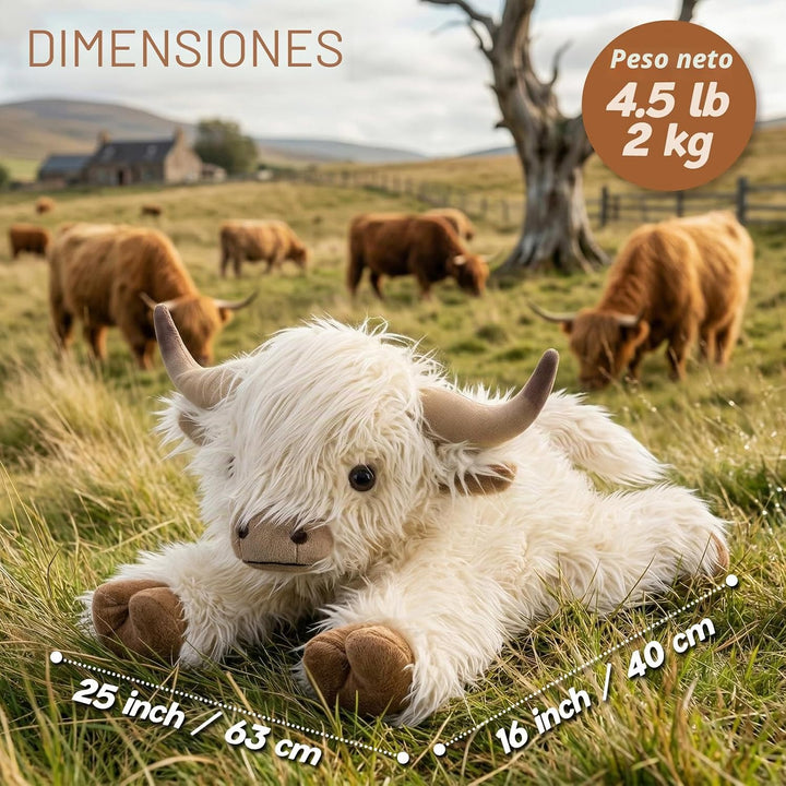 Animales de peluche con peso de vaca de las tierras altas de 25 pul...
