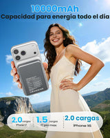 Cargador portátil magnético, cargador de batería de carga rápida de...
