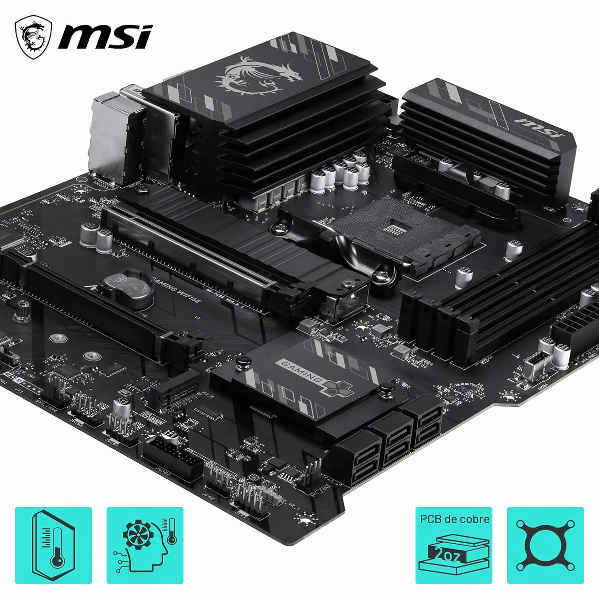 MSI B550 Gaming WIFI6E Motherboard, ATX - Compatible con AMD Ryzen...