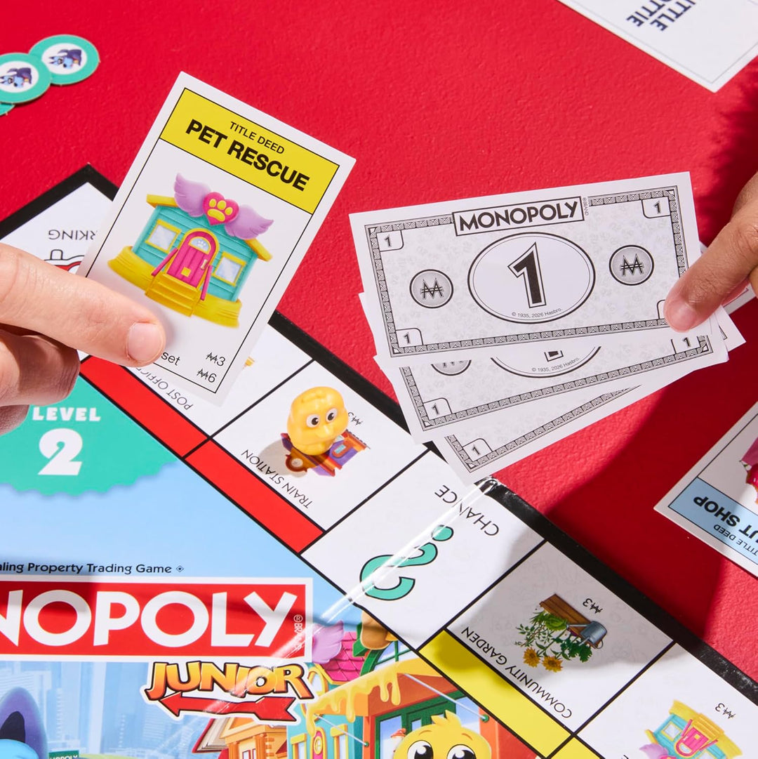 Monopoly Junior Juego de mesa 2 juegos en 1 para niños