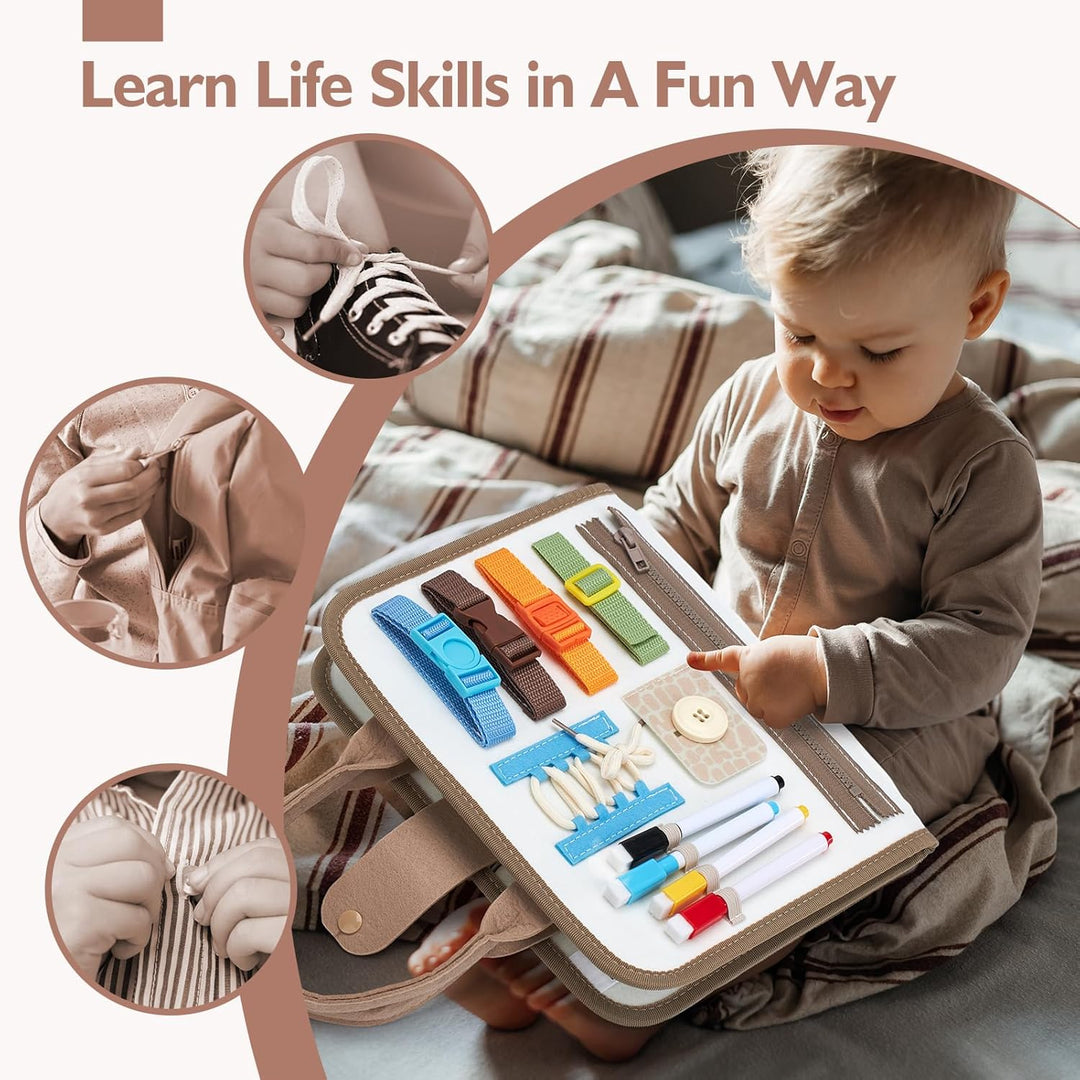 hahaland Montessori Tabla de Actividades para Niños Pequeños Juguet...