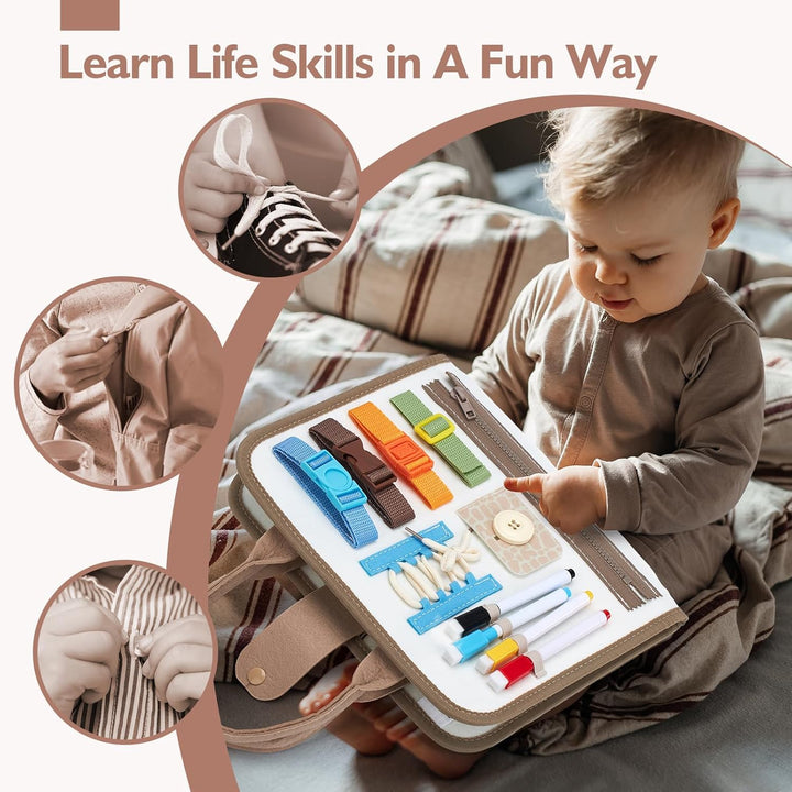hahaland Montessori Tabla de Actividades para Niños Pequeños Juguet...
