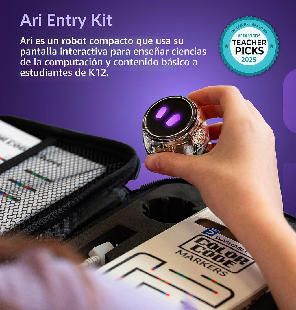 Ozobot - Kit de robot de codificación Ari | Edades 8-14 | Codificación STEM para niños y profesores