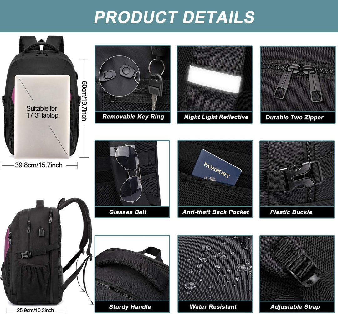 Mochilas para laptop de negocios para mujeres, niñas, hombres, moch...