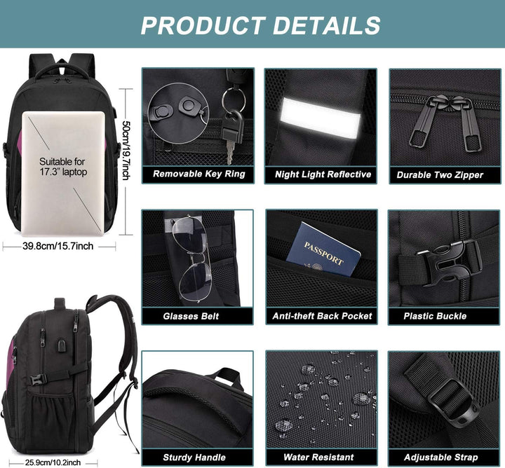 Mochilas para laptop de negocios para mujeres, niñas, hombres, moch...