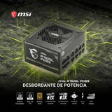 MSI MAG A750GL PCIE5, fuente de alimentación compacta totalmente mo...