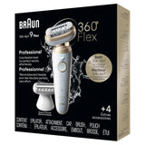 Braun Silk-épil 9 Flex Depiladora 360 Flex y cabezal pivotante, húm...