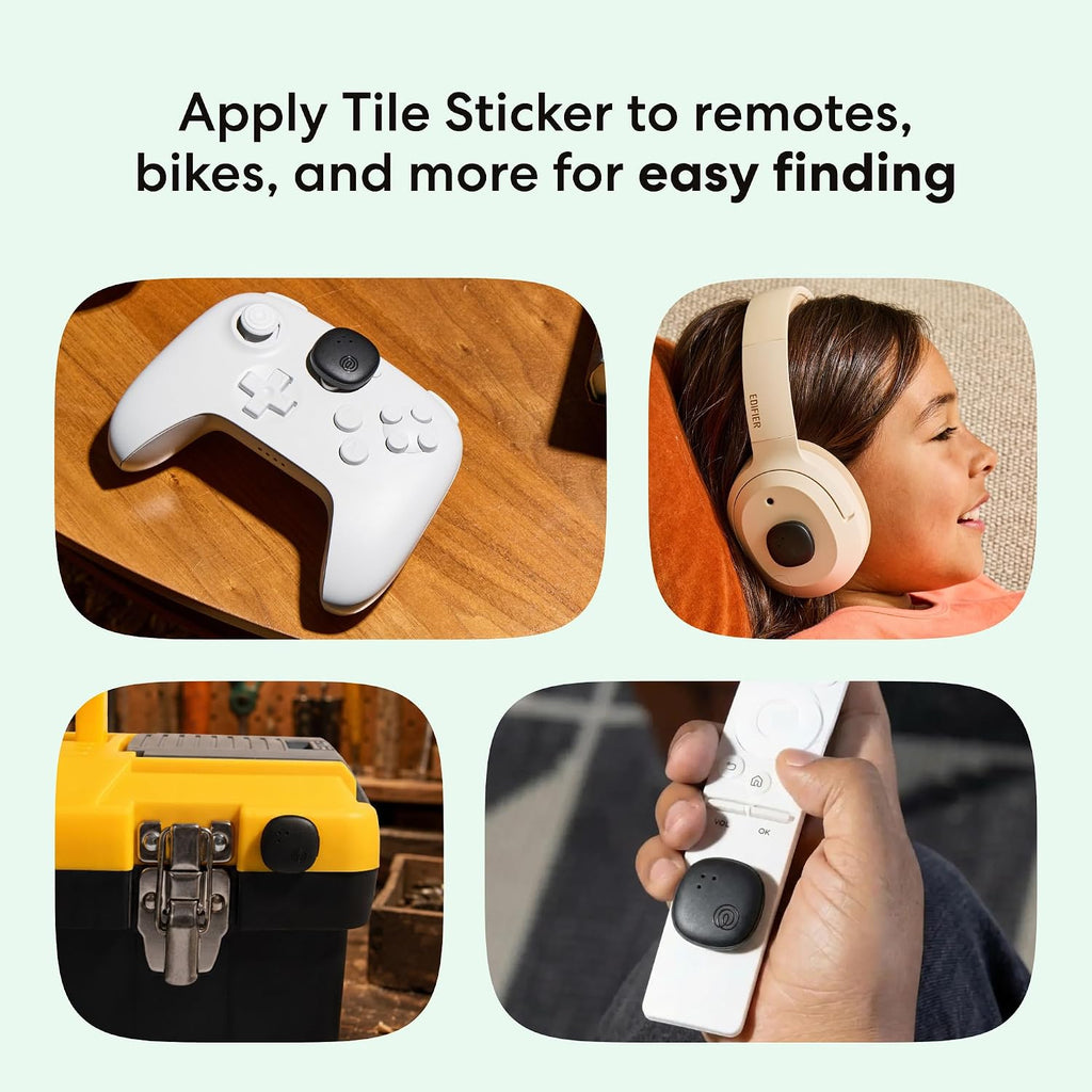 Life360 - Adhesivo para azulejos, pequeño rastreador Bluetooth, buscador remoto y localizador de artículos para bicicletas, gafas y más. Compatible con iOS y Android. Buscador de teléfonos. Paquete de 2 (negro)
