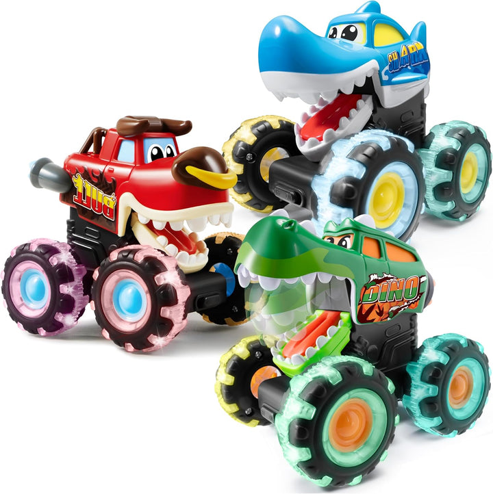 JOYIN Paquete de 3 camiones monstruos de juguete - Coches