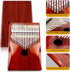 Kalimba Piano de Pulgar, YUNDIE Portátil de 17 Teclas Mbira Piano de Dedo con Martillo de Afinación e Instrucciones de Estudio, Instrumento Musical Regalo para Adultos Principiantes Profesionales