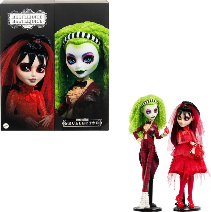 Monster High Skullector Beetlejuice Beetlejuice Muñeca Paquete de 2...