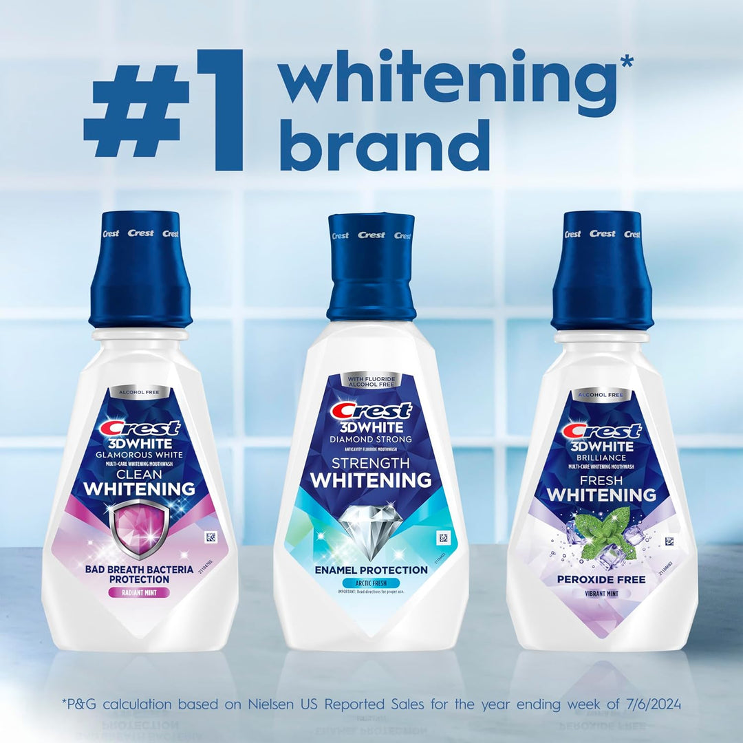Crest 3D White Glamorous White - Enjuague bucal blanqueador multi-c...