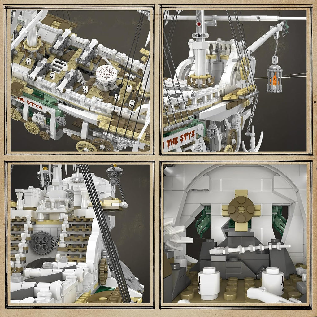 JMBricklayer Conjuntos de Construcción de Barco Pirata para Adultos 40115, Styx Barco Fantasma de Juguete Gran Modelo de Barco Pirata para Construir, Decoración para Habitación u Oficina, Regalo para