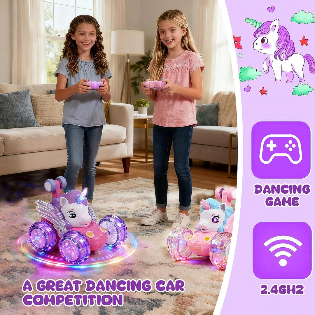 Unicorn Toys - Auto RC para niñas de 4 a 6 años, bonito juguete de...