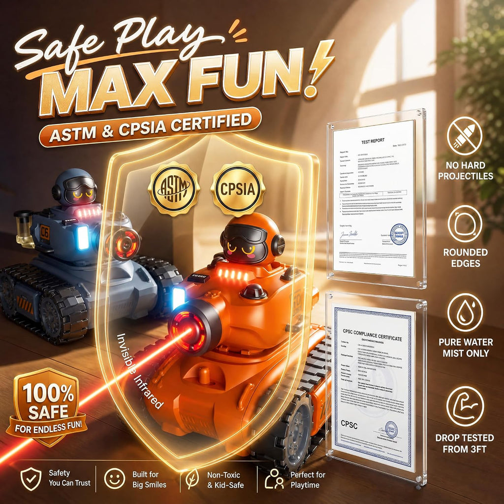 Juego de 2 tanques de batalla RC con control remoto para niños