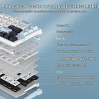 RK ROYAL KLUDGE Teclado mecánico inalámbrico ergonómico A72 Alice, Dividido