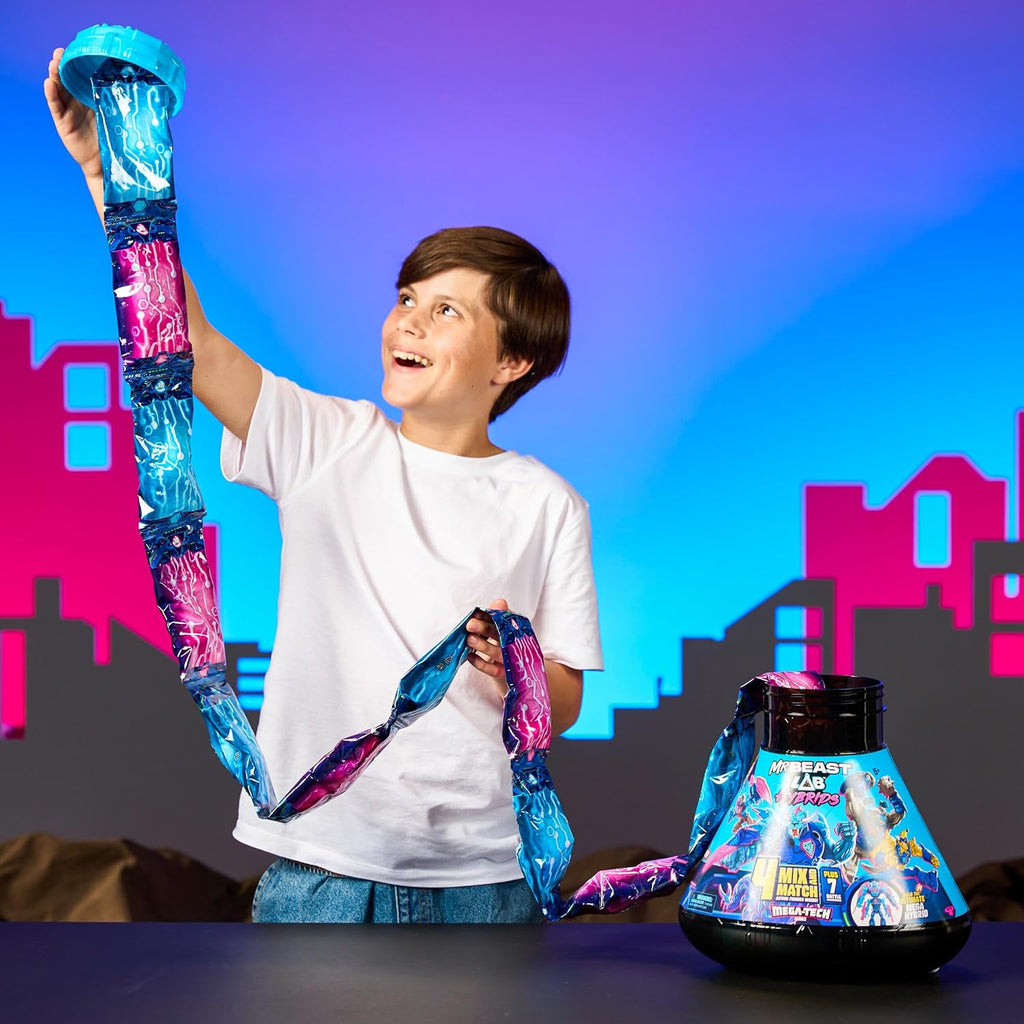 MrBeast Lab Hybrids Mega Pack, 4 Mix & Match Figures, 7 Accessories