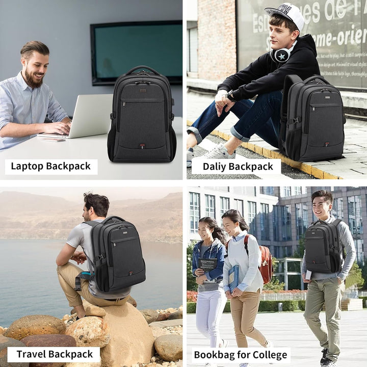 DUSLANG Mochila para portátil para viajes, resistente al agua, moch...