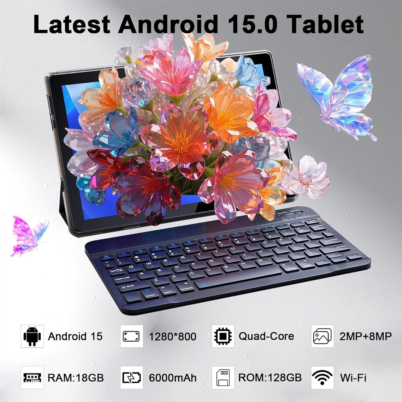 Vyrolinia Tablet Android 15 10 pulgadas 18 GB RAM+128 GB ROM\/2 TB...