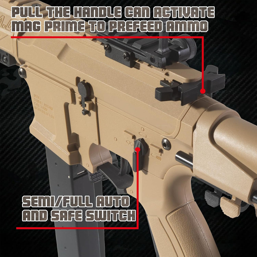 EMERBU Pro-Grade Gel Splat Blaster ARP9 Plus - Dispensador Automático de Gel Splatter 12 Orbes por Segundo - Alimentado por Batería Recargable de 7.4V (Compatible con 11.1V) - Juego al Aire Libre para Actividades en Equipo para Mayores de 15 años